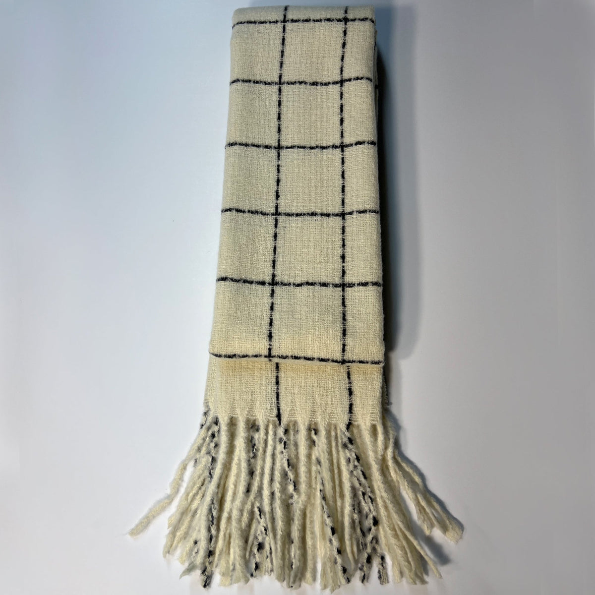 White Plaid Scarf