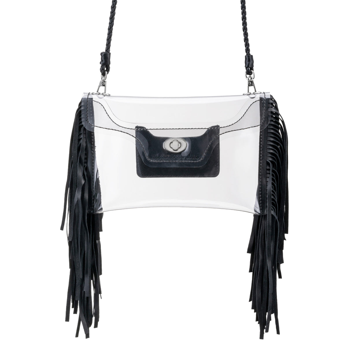 CLEAR FRINGE CROSSBODY