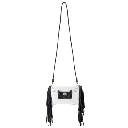 CLEAR FRINGE CROSSBODY