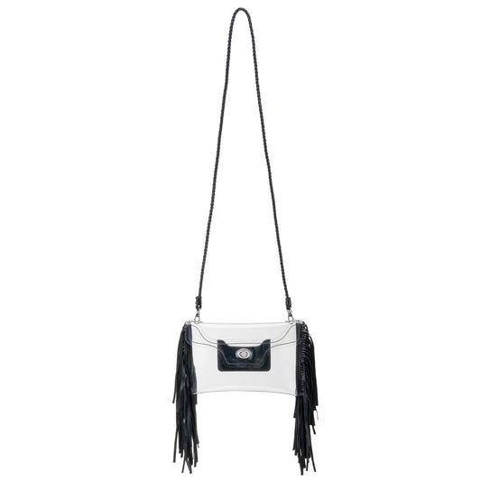 CLEAR FRINGE CROSSBODY