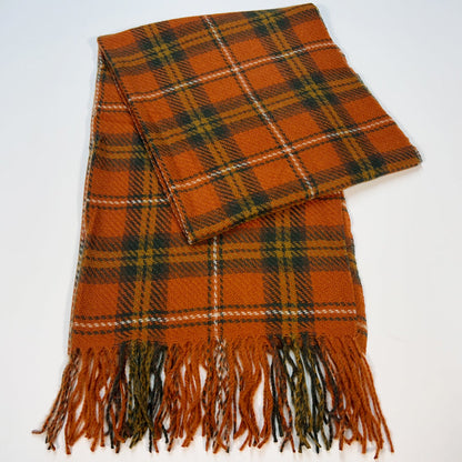 Orange Plaid Scarf