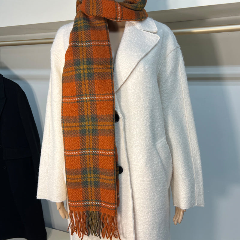 Orange Plaid Scarf