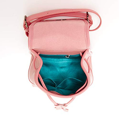 Nicole Pink Leather Backpack