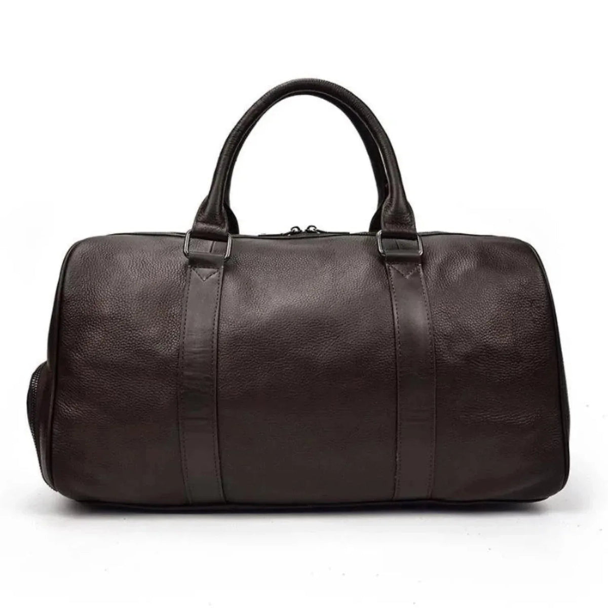 Black Pebbled Leather Weekender