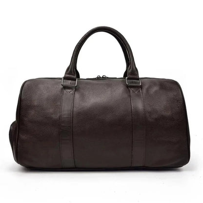 Black Pebbled Leather Weekender