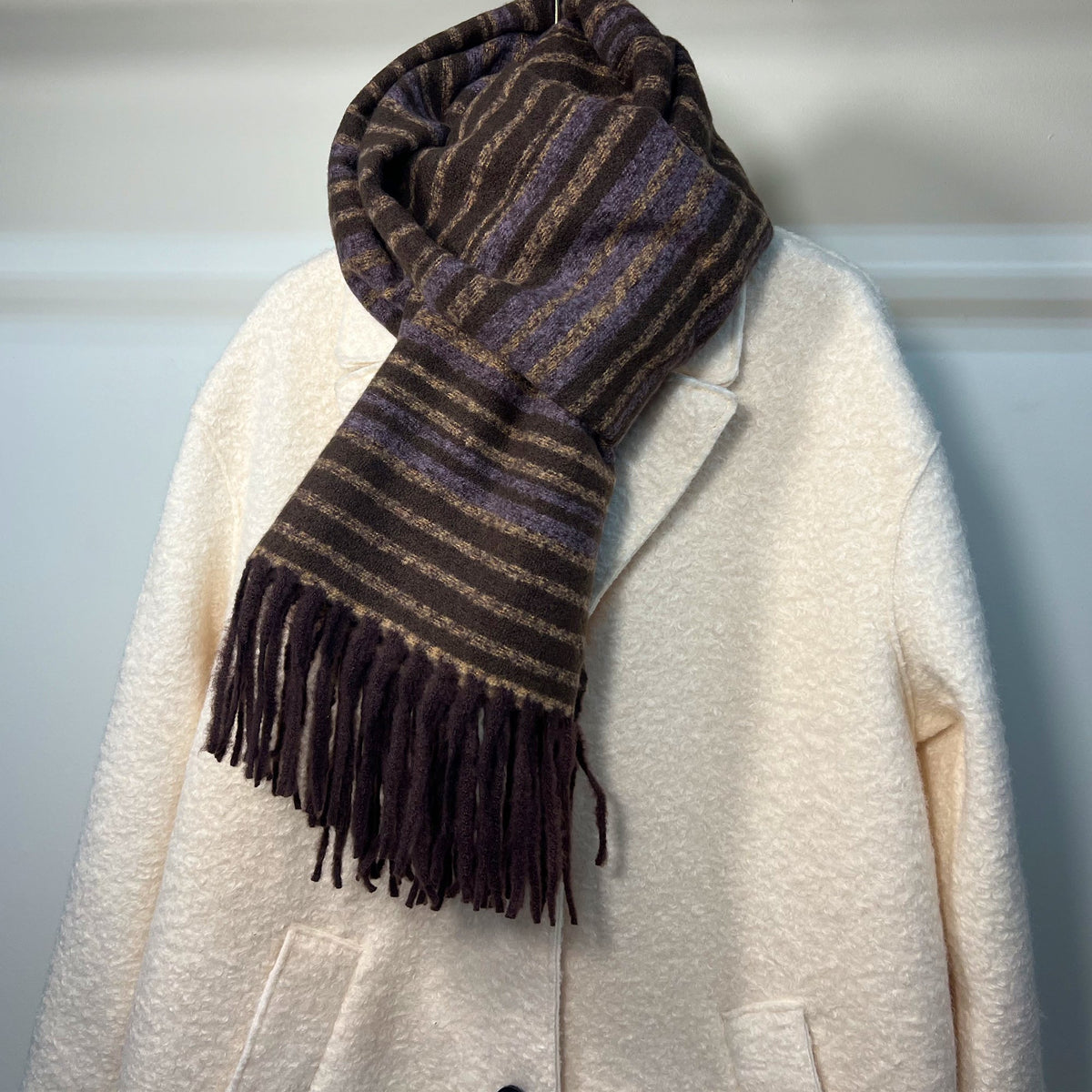 Purple Scarf with Fringe