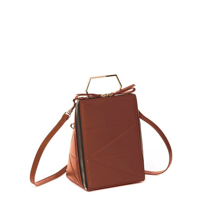 Brown Leather Backpack Purse for Women Unique Convertible Crossbody Bag