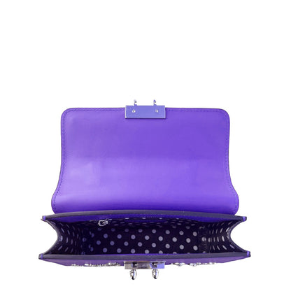 Studded Small Leather Crossbody Bag Royal Blue Purse  Women's Handbag
