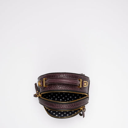 Mahogany Leather Backpack Purse Convertible Crossbody Bag