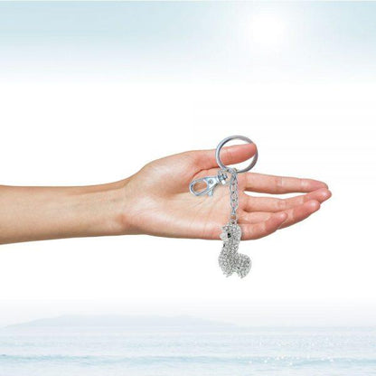 Sparkling Alpaca Keychain Jewelry Charm
