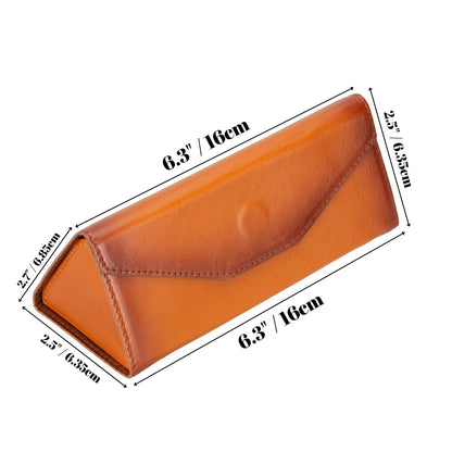 Triangle Leather Glasses Case – Vintage Eyewear Holder