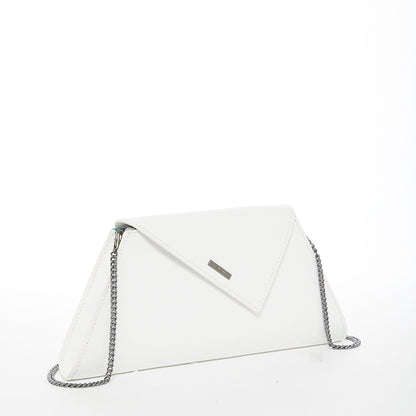 White Purse Leather Clutch Bag Crossbody Evening Purse Unique Women's Handbag
