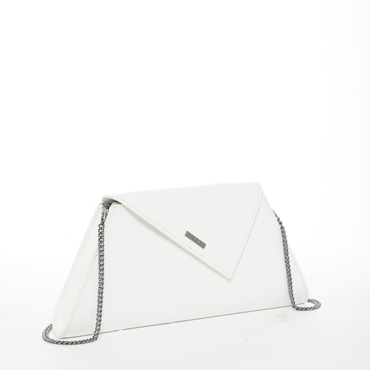 White Purse Leather Clutch Bag Crossbody Evening Purse Unique Women's Handbag