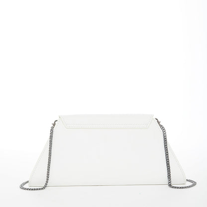 White Purse Leather Clutch Bag Crossbody Evening Purse Unique Women's Handbag